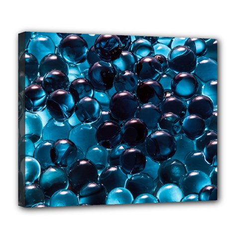 Blue Abstract Balls Spheres Deluxe Canvas 24  X 20  (stretched) by Amaryn4rt