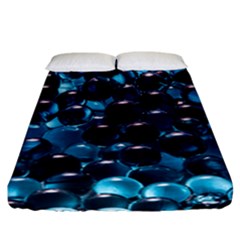 Blue Abstract Balls Spheres Fitted Sheet (california King Size) by Amaryn4rt