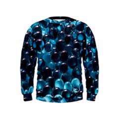 Blue Abstract Balls Spheres Kids  Sweatshirt by Amaryn4rt