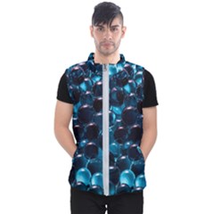 Blue Abstract Balls Spheres Men s Puffer Vest by Amaryn4rt