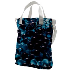 Blue Abstract Balls Spheres Canvas Messenger Bag by Amaryn4rt