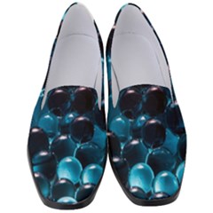 Blue Abstract Balls Spheres Women s Classic Loafer Heels by Amaryn4rt