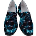 Blue Abstract Balls Spheres Women s Chunky Heel Loafers View1