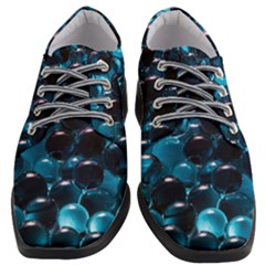 Blue Abstract Balls Spheres Women Heeled Oxford Shoes by Amaryn4rt