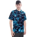 Blue Abstract Balls Spheres Men s Polo T-Shirt View1