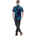 Blue Abstract Balls Spheres Men s Polo T-Shirt View2