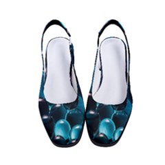 Blue Abstract Balls Spheres Women s Classic Slingback Heels by Amaryn4rt