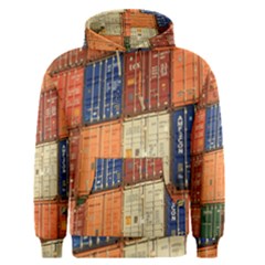 Blue White Orange And Brown Container Van Men s Core Hoodie by Amaryn4rt