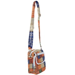 Blue White Orange And Brown Container Van Shoulder Strap Belt Bag by Amaryn4rt