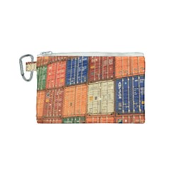 Blue White Orange And Brown Container Van Canvas Cosmetic Bag (small) by Amaryn4rt