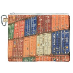 Blue White Orange And Brown Container Van Canvas Cosmetic Bag (xxl) by Amaryn4rt