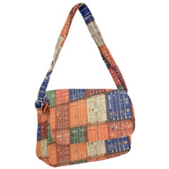 Blue White Orange And Brown Container Van Courier Bag by Amaryn4rt