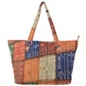 Blue White Orange And Brown Container Van Full Print Shoulder Bag View1