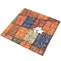 Blue White Orange And Brown Container Van Wooden Puzzle Square View2