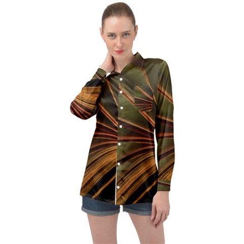 Book Screen Climate Mood Range Long Sleeve Satin Shirt by Amaryn4rt