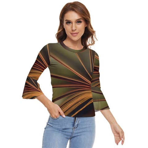 Book Screen Climate Mood Range Bell Sleeve Top by Amaryn4rt