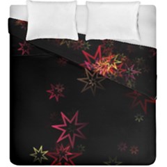 Christmas Background Motif Star Duvet Cover Double Side (king Size) by Amaryn4rt