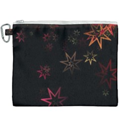 Christmas Background Motif Star Canvas Cosmetic Bag (xxxl) by Amaryn4rt