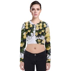 Bouquet Flowers Roses Decoration Long Sleeve Zip Up Bomber Jacket by Amaryn4rt