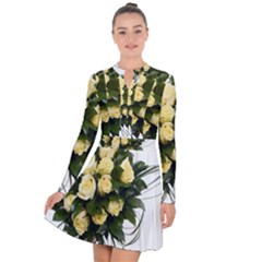 Bouquet Flowers Roses Decoration Long Sleeve Panel Dress by Amaryn4rt