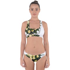 Bouquet Flowers Roses Decoration Cross Back Hipster Bikini Set