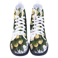 Bouquet Flowers Roses Decoration Kid s High-top Canvas Sneakers