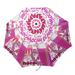 Coffee Cup Lettering Coffee Cup Folding Umbrellas by Amaryn4rt