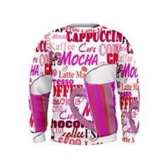 Coffee Cup Lettering Coffee Cup Kids  Sweatshirt by Amaryn4rt