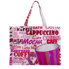 Coffee Cup Lettering Coffee Cup Zipper Mini Tote Bag by Amaryn4rt