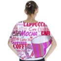 Coffee Cup Lettering Coffee Cup Batwing Chiffon Blouse View2