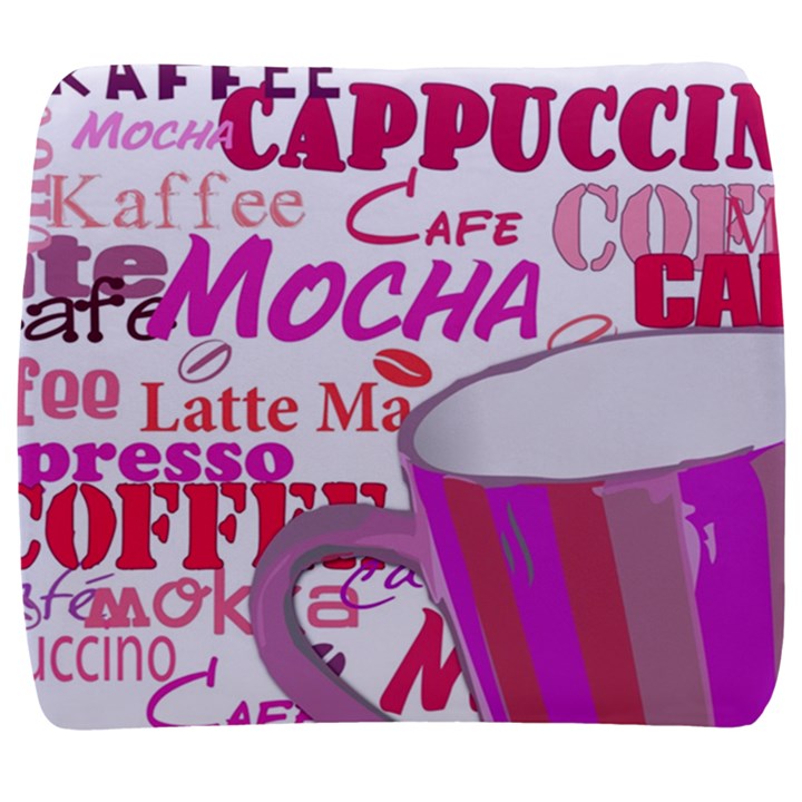 Coffee Cup Lettering Coffee Cup Back Support Cushion