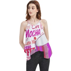 Coffee Cup Lettering Coffee Cup Flowy Camisole Tank Top by Amaryn4rt