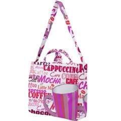 Coffee Cup Lettering Coffee Cup Square Shoulder Tote Bag by Amaryn4rt