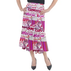 Coffee Cup Lettering Coffee Cup Midi Mermaid Skirt by Amaryn4rt