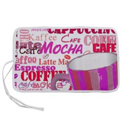 Coffee Cup Lettering Coffee Cup Pen Storage Case (l) by Amaryn4rt