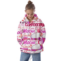 Coffee Cup Lettering Coffee Cup Kids  Oversized Hoodie by Amaryn4rt