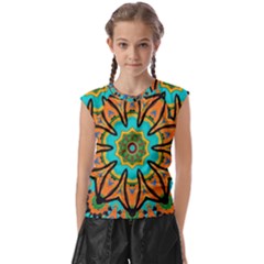 Color Abstract Pattern Structure Kids  Raglan Cap Sleeve T-shirt by Amaryn4rt