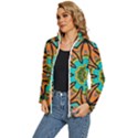 Color Abstract Pattern Structure Women s Puffer Bubble Jacket Coat View2