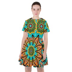 Color Abstract Pattern Structure Sailor Dress by Amaryn4rt