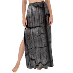 Coal Charred Tree Pore Black Maxi Chiffon Tie-up Sarong by Amaryn4rt