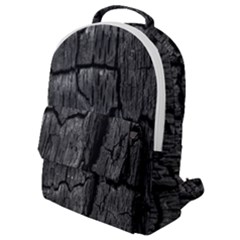 Coal Charred Tree Pore Black Flap Pocket Backpack (small) by Amaryn4rt