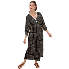 Coal Charred Tree Pore Black Grecian Style  Maxi Dress by Amaryn4rt