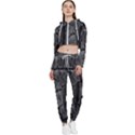 Coal Charred Tree Pore Black Cropped Zip Up Lounge Set View1