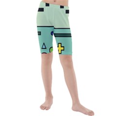 Adventure Time Beemo Bmo Illustration Cartoons Kids  Mid Length Swim Shorts by Sarkoni