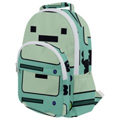 Adventure Time Beemo Bmo Illustration Cartoons Rounded Multi Pocket Backpack by Sarkoni