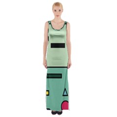 Adventure Time Beemo Bmo Illustration Cartoons Thigh Split Maxi Dress by Sarkoni