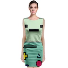 Adventure Time Beemo Bmo Illustration Cartoons Sleeveless Velvet Midi Dress by Sarkoni