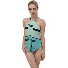 Adventure Time Beemo Bmo Illustration Cartoons Go With The Flow One Piece Swimsuit by Sarkoni