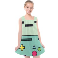 Adventure Time Beemo Bmo Illustration Cartoons Kids  Cross Back Dress