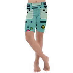 Adventure Time Beemo Bmo Illustration Cartoons Kids  Lightweight Velour Cropped Yoga Leggings by Sarkoni